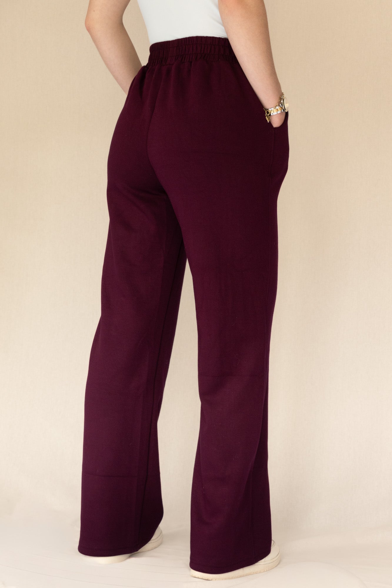 Comfy broek bordeaux rood