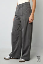 Geweven Polyestervezel Vrouwen Rechte Broek Casual Herfst/Winter