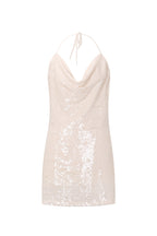 Jurk met waterval-effect en pailletten