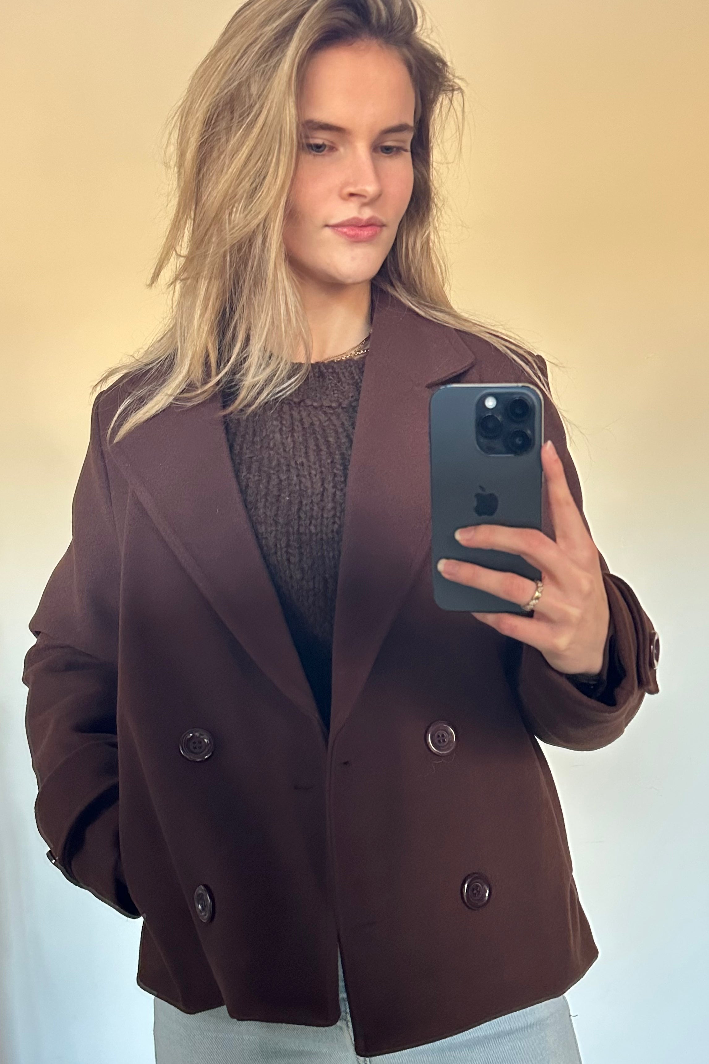 Korte trenchcoat - Bruin