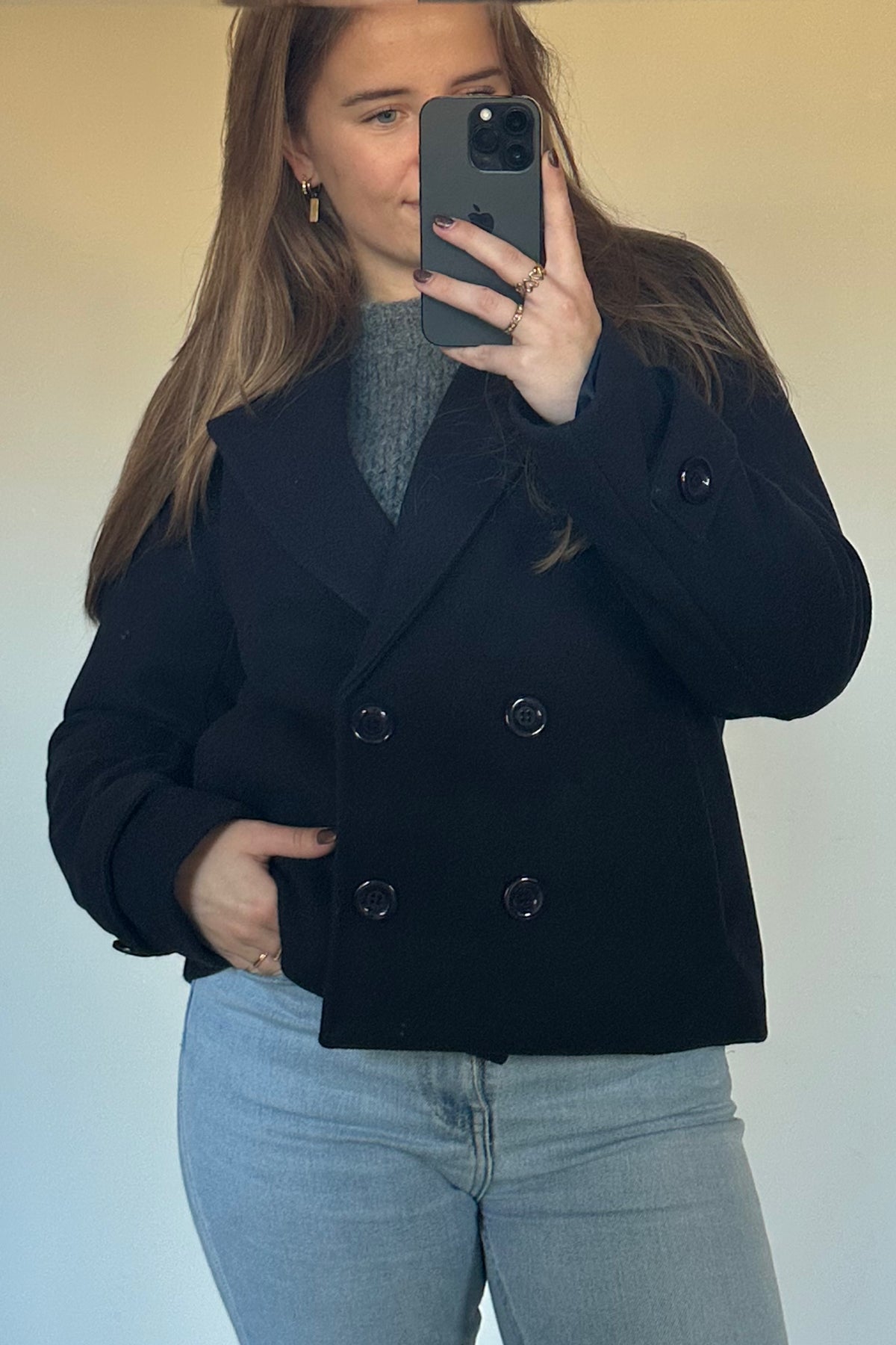 Korte trenchcoat - Donkerblauw