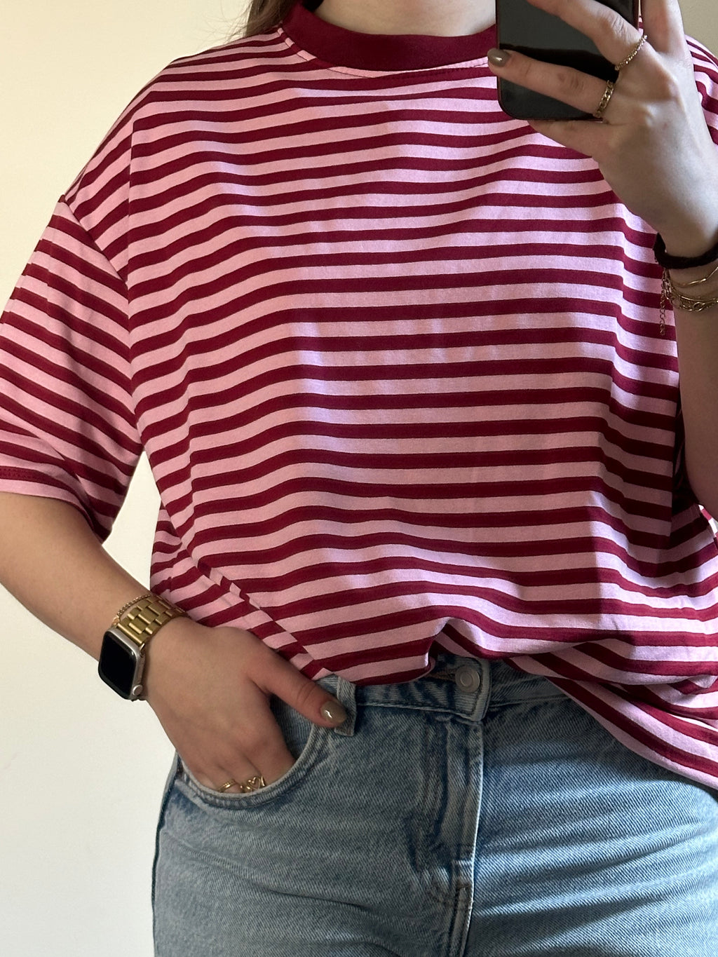 Stripe shortsleeve