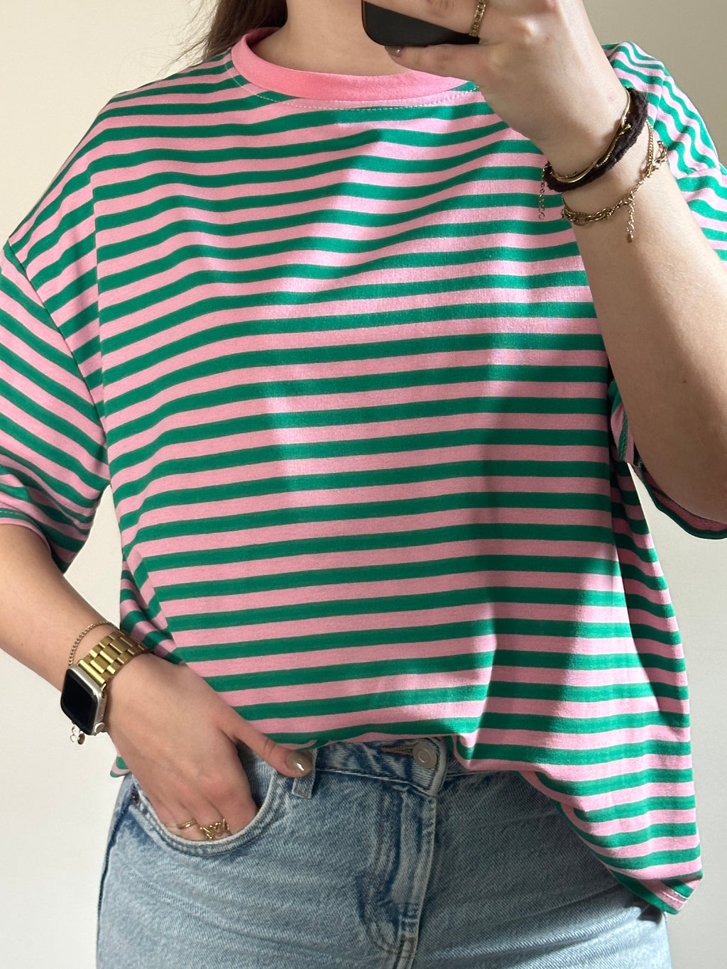 Stripe shortsleeve
