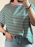 Stripe shortsleeve