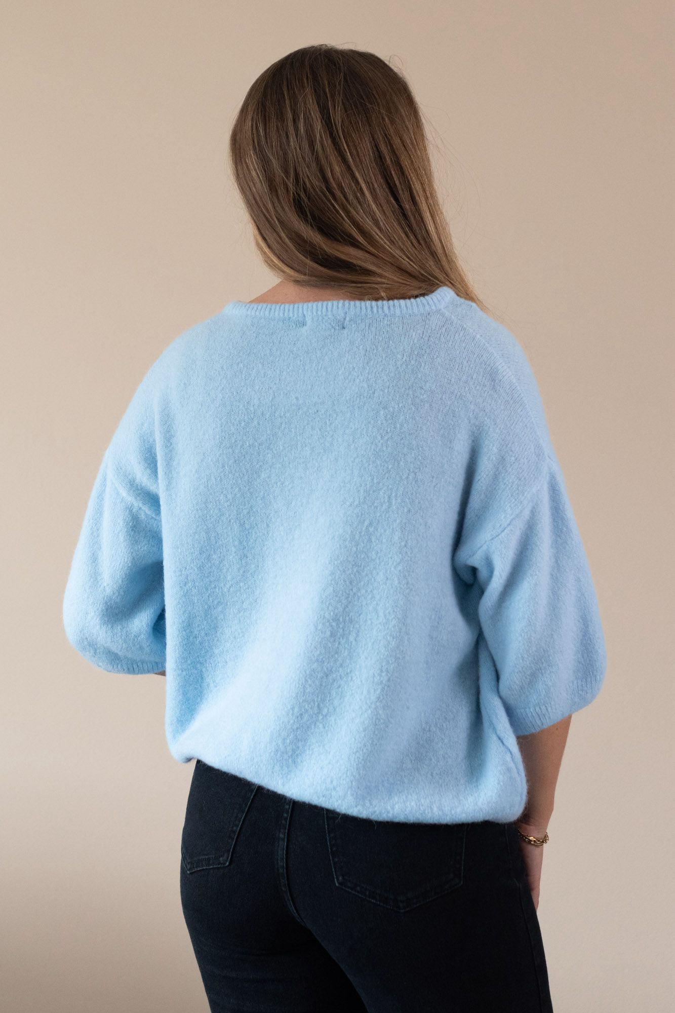 Zara top strik blauw